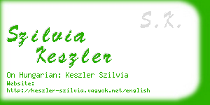 szilvia keszler business card